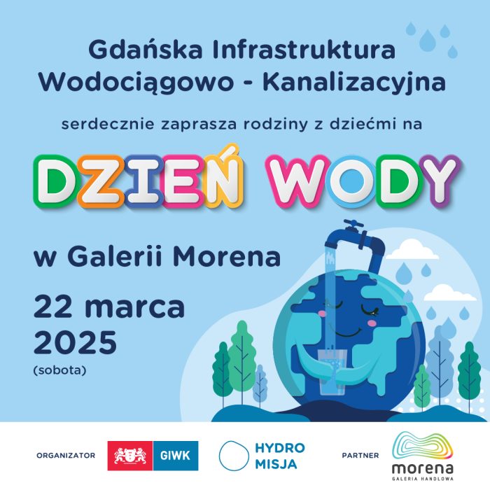 Baner informacyjny Dzień Wody w Galerii Morena 22 marca