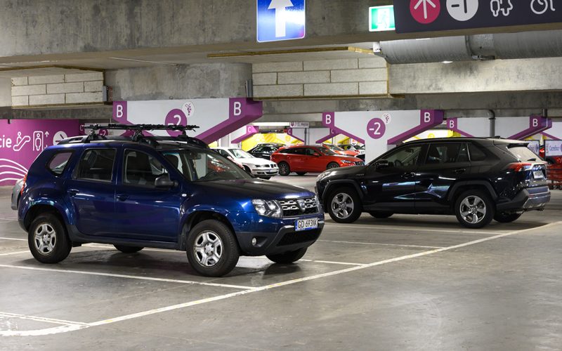 Zdjęcie parkingu Galerii Morena na poziomie -2 strefa B